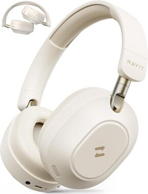 HAVIT NC01H Wireless ANC Over-Ear Headphones Cream White